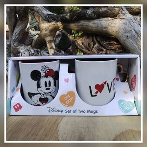 Disney Set of Two Mickey and Minnie Mouse Mugs